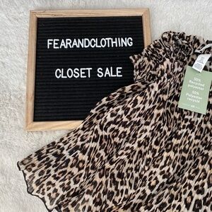 NWT Leopard print crop cami